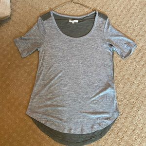 Madewell Grey and Green Scoopneck (size XS)
